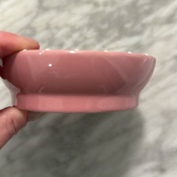 Pink Gray Cat Design Stoneware Bowl by Petrageous Designs - Picture 3 of 3